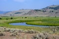 Slough Creek in a sagebrush landscape, Yellowstone National Park, USA Royalty Free Stock Photo