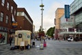 View of High Street in Slough, with historic buildings, commerci