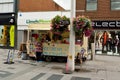 View of High Street in Slough, with ice cream and milk shake boo