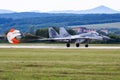 Slovak Air Force Mikoyan-Gurevich MiG-29AS Fulcrum 0921 fighter jet display at SIAF Slovak International Air Fest 2019