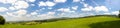 Slovak countryside landscape with fertile fields and lush green