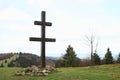 Slovak cross on Javornik mountain Royalty Free Stock Photo