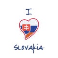 Slovak flag patriotic t-shirt design.