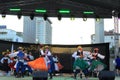 Slovak folklore dancers stage performance