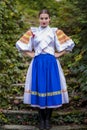 Slovak folklore. Slovak folklore girl. Royalty Free Stock Photo