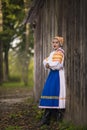 Slovak folklore. Slovak folklore girl. Royalty Free Stock Photo