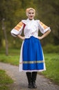 Slovak folklore. Slovak folklore girl. Royalty Free Stock Photo