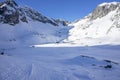 Slovak High Tatras in winter. Kotlina Piatich Spisskych plies Royalty Free Stock Photo