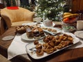 Slovak national christmas holiday cakes on the plate.