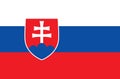 Slovak national flag. Official flag of Slovakia, accurate colors