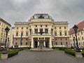 Slovak National Theatre, built in 1918 is a Neo-Renaissance building in the Old Town of Bratislava, Slovakia Royalty Free Stock Photo