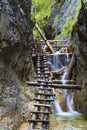 Slovak Paradise National Park , Slovakia. Mountain canyon Royalty Free Stock Photo