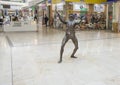 Slovakia, Bratislava - November 5th, 2017 Modern architecture in Shopping centre Eurovia with art statues. Royalty Free Stock Photo