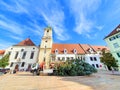 Slovakia, Bratislava, old town hall along Rhine river and Danube river