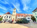 Slovakia, Bratislava, old town hall along Rhine river and Danube river