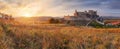 Slovakia Castle Beckov - sunset nature panorama