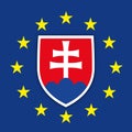 Slovakia coat of arms on the European Union flag