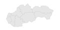 Slovakia editable vector political map EPS Royalty Free Stock Photo