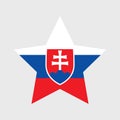 Slovakia flag vector icon Royalty Free Stock Photo