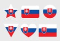 Slovakia flag vector icon Royalty Free Stock Photo