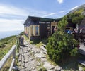 Slovakia, High Tatra mountain, September 13, 2018: Alpine chalet Mountain hut Skalnata chata in High Tatras mountains in