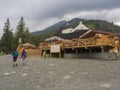 Slovakia, High Tatra mountain, Stary Smokovec, Hrebienok, September 14, 2018: Front view on Mountain Hotel Hrebienok