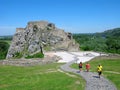 Slovakia, history, tourists in Devin Castle