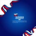 Slovakia Independence Day Celebration Vector Template Design Illustration