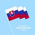 Slovakia Independence day typographic design with flag vector