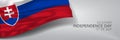 Slovakia independence day vector banner, greeting card.