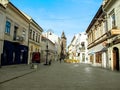 Mlynska Mill street in the old town of Kosice Royalty Free Stock Photo