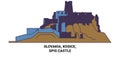 Slovakia, Kosice, Spis Castle travel landmark vector illustration
