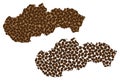 Slovakia - map of coffee bean
