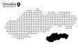Slovakia map dotted on white background vector isolated