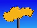 Slovakia map sign Royalty Free Stock Photo