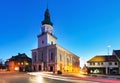 Slovakia - Modra city with church at night