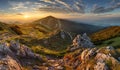 Slovakia mountain from peak Chleb Royalty Free Stock Photo