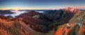 Slovakia mountain peak Osnica at sunrise - autumn panorama Royalty Free Stock Photo