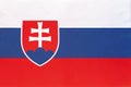 Štátna látková vlajka Slovenska, textilný podklad. Symbol medzinárodnej svetovej európskej krajiny