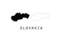 Slovakia outline map national borders