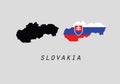 Slovakia outline map national borders