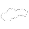 Slovakia Outlline Map.