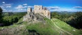 Slovakia - panorama ruin of castle Hrusov Royalty Free Stock Photo