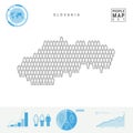 Slovakia People Icon Map. Stylized Vector Silhouette of Slovakia. Population Growth and Aging Infographics Royalty Free Stock Photo