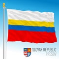 Slovakia, Region of Presov flag and coat of arms Royalty Free Stock Photo