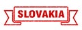 Slovakia ribbon banner. Slovakia grunge band sign.