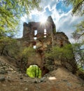 Slovakia - Ruin of old castle Pajstun, Panoramic view