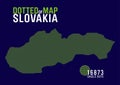 A dotted map of slovakia Royalty Free Stock Photo