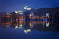 Slovakia Trenciansky castle after sunset Royalty Free Stock Photo