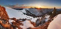 Slovakia winter mountain at sunset - Velka Fatra Royalty Free Stock Photo
